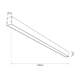 kelvo® ORION KLV-101-0363-V2 Γραμμικό Φωτιστικό Οροφής LED 72W 7200lm 120° AC 220-240V IP20 Ρυθμιζόμενο Λευκό CCT με Χειριστήριο από 2700K έως 6000K Dimmable - Lumileds SMD Chip - Λευκό Ματ - Μ120 x Π5 x Υ7.5cm - 3 Χρόνια Εγγύηση