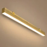 kelvo® ORION KLV-101-0364-V3 Γραμμικό Φωτιστικό Τοίχου / Απλίκα LED 72W 7200lm 120° AC 220-240V IP20 Ρυθμιζόμενο Λευκό CCT με Χειριστήριο από 2700K έως 6000K Dimmable - Lumileds SMD Chip - Χρυσό Πλατίνα - Μ120 x Π5 x Υ7.5cm - 3 Χρόνια Εγγύηση
