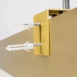 kelvo® ORION KLV-101-0364-V3 Γραμμικό Φωτιστικό Τοίχου / Απλίκα LED 72W 7200lm 120° AC 220-240V IP20 Ρυθμιζόμενο Λευκό CCT με Χειριστήριο από 2700K έως 6000K Dimmable - Lumileds SMD Chip - Χρυσό Πλατίνα - Μ120 x Π5 x Υ7.5cm - 3 Χρόνια Εγγύηση