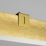 kelvo® ORION KLV-101-0364-V3 Γραμμικό Φωτιστικό Τοίχου / Απλίκα LED 72W 7200lm 120° AC 220-240V IP20 Ρυθμιζόμενο Λευκό CCT με Χειριστήριο από 2700K έως 6000K Dimmable - Lumileds SMD Chip - Χρυσό Πλατίνα - Μ120 x Π5 x Υ7.5cm - 3 Χρόνια Εγγύηση