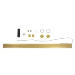 kelvo® ORION KLV-101-0364-V3 Γραμμικό Φωτιστικό Τοίχου / Απλίκα LED 72W 7200lm 120° AC 220-240V IP20 Ρυθμιζόμενο Λευκό CCT με Χειριστήριο από 2700K έως 6000K Dimmable - Lumileds SMD Chip - Χρυσό Πλατίνα - Μ120 x Π5 x Υ7.5cm - 3 Χρόνια Εγγύηση