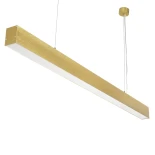 kelvo® ORION KLV-101-0364 Γραμμικό Κρεμαστό Φωτιστικό Οροφής LED 72W 7200lm 120° AC 220-240V IP20 Ρυθμιζόμενο Λευκό CCT με Χειριστήριο από 2700K έως 6000K Dimmable - Lumileds SMD Chip - Χρυσό Πλατίνα - Μ120 x Π5 x Υ7cm - 3 Χρόνια Εγγύηση