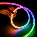 kelvo® GLOWFLEX KLV-101-0515 Ψηφιακή Pixel Addressable Ταινία Neon Flex με Πλεκτή Υφασμάτινη Επένδυση LED 14W/m 840lm/m 360° DC 24V Αδιάβροχο IP65 120 x SMD5054 Chip/m 20 x Pixel/m Πολύχρωμο RGB+WW Dimmable SPI/TTL Protocol IC TM1814 - Sanan SMD Chip - Μ1