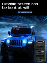 GLOBOSTAR® MATRIX GLB-106-0001 Εύκαμπτη Κυλιόμενη Ψηφιακή Επιγραφή 17.3x7cm P4 32x16 Pixel LED 10W DC 5V 2A με USB 2.0 Αδιάβροχο IP65 Πολύχρωμο RGB - Bluetooth Control μέσω iPIXEL APP - Μ17.3 x Π0.2 x Υ7cm - 2 Χρόνια Εγγύηση