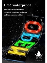 GLOBOSTAR® MATRIX GLB-106-0001 Εύκαμπτη Κυλιόμενη Ψηφιακή Επιγραφή 17.3x7cm P4 32x16 Pixel LED 10W DC 5V 2A με USB 2.0 Αδιάβροχο IP65 Πολύχρωμο RGB - Bluetooth Control μέσω iPIXEL APP - Μ17.3 x Π0.2 x Υ7cm - 2 Χρόνια Εγγύηση