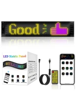 GLOBOSTAR® MATRIX GLB-106-0002 Εύκαμπτη Κυλιόμενη Ψηφιακή Επιγραφή 37.4x9.2cm P5 64x16 Pixel LED 10W DC 5V 2A με USB 2.0 Αδιάβροχο IP65 Πολύχρωμο RGB - Bluetooth Control μέσω iPIXEL APP - Μ37.4 x Π0.2 x Υ9.2cm - 2 Χρόνια Εγγύηση