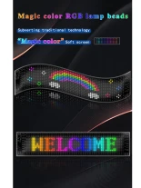 GLOBOSTAR® MATRIX GLB-106-0002 Εύκαμπτη Κυλιόμενη Ψηφιακή Επιγραφή 37.4x9.2cm P5 64x16 Pixel LED 10W DC 5V 2A με USB 2.0 Αδιάβροχο IP65 Πολύχρωμο RGB - Bluetooth Control μέσω iPIXEL APP - Μ37.4 x Π0.2 x Υ9.2cm - 2 Χρόνια Εγγύηση