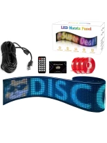 GLOBOSTAR® MATRIX GLB-106-0004 Εύκαμπτη Κυλιόμενη Ψηφιακή Επιγραφή 133x19.2cm P9 144x16 Pixel LED 10W DC 5V 2A με USB 2.0 Αδιάβροχο IP65 Πολύχρωμο RGB - Bluetooth Control μέσω iPIXEL APP - Μ133 x Π0.4 x Υ19.2cm - 2 Χρόνια Εγγύηση