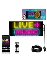GLOBOSTAR® MATRIX GLB-106-0006 Κυλιόμενη Ψηφιακή Επιγραφή / Κορνίζα 27x12cm P4 48x24 Pixel LED 10W AC 220-240V Αδιάβροχο IP65 Πολύχρωμο RGB - Bluetooth Control μέσω iPIXEL APP - Μ28 x Π0.4 x Υ12cm - 2 Χρόνια Εγγύηση