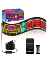 GLOBOSTAR® MATRIX GLB-106-0011 Εύκαμπτη Κυλιόμενη Ψηφιακή Επιγραφή 93x20cm P4.5 192x32 Pixel LED 20W AC 220-240V Αδιάβροχο IP65 Πολύχρωμο RGB - Bluetooth Control μέσω iPIXEL APP - Μ93 x Π0.4 x Υ20cm - 2 Χρόνια Εγγύηση