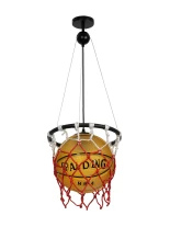 GLOBOSTAR® NBA 01027 Μοντέρνο Κρεμαστό Φωτιστικό Οροφής με Ντουί 1 x E27 AC 220-240V IP20 - Πορτοκαλί & Κόκκινο - Μ32 x Π32 x Υ58cm