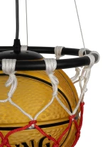 GLOBOSTAR® NBA 01027 Μοντέρνο Κρεμαστό Φωτιστικό Οροφής με Ντουί 1 x E27 AC 220-240V IP20 - Πορτοκαλί & Κόκκινο - Μ32 x Π32 x Υ58cm