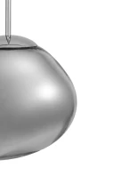 GLOBOSTAR® DIXAR 01460 Μοντέρνο Κρεμαστό Φωτιστικό Οροφής με Ντουί 1 x E27 AC 220-240V IP20 - Ασημί - Μ28 x Π28 x Υ40cm