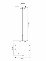 GLOBOSTAR® DIXAR 01460 Μοντέρνο Κρεμαστό Φωτιστικό Οροφής με Ντουί 1 x E27 AC 220-240V IP20 - Ασημί - Μ28 x Π28 x Υ40cm