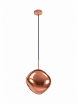 GLOBOSTAR® DIXAR 01461 Μοντέρνο Κρεμαστό Φωτιστικό Οροφής με Ντουί 1 x E27 AC 220-240V IP20 - Χάλκινο - Μ28 x Π28 x Υ40cm