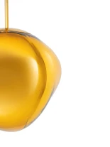 GLOBOSTAR® DIXAR 01462 Μοντέρνο Κρεμαστό Φωτιστικό Οροφής με Ντουί 1 x E27 AC 220-240V IP20 - Χρυσό - Μ28 x Π28 x Υ40cm