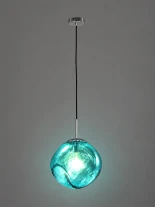 GLOBOSTAR® DIXAR 01463 Μοντέρνο Κρεμαστό Φωτιστικό Οροφής με Ντουί 1 x E27 AC 220-240V IP20 - Μπλε - Μ28 x Π28 x Υ40cm