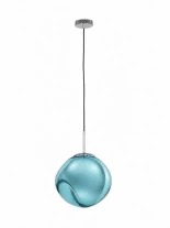 GLOBOSTAR® DIXAR 01463 Μοντέρνο Κρεμαστό Φωτιστικό Οροφής με Ντουί 1 x E27 AC 220-240V IP20 - Μπλε - Μ28 x Π28 x Υ40cm