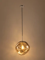 GLOBOSTAR® DIXAR 01464 Μοντέρνο Κρεμαστό Φωτιστικό Οροφής με Ντουί 1 x E27 AC 220-240V IP20 - Γκρι & Ασημί - Μ36 x Π36 x Υ45cm