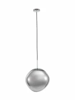 GLOBOSTAR® DIXAR 01464 Μοντέρνο Κρεμαστό Φωτιστικό Οροφής με Ντουί 1 x E27 AC 220-240V IP20 - Γκρι & Ασημί - Μ36 x Π36 x Υ45cm