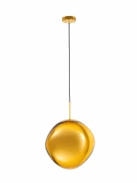 GLOBOSTAR® DIXAR 01466 Μοντέρνο Κρεμαστό Φωτιστικό Οροφής με Ντουί 1 x E27 AC 220-240V IP20 - Χρυσό - Μ36 x Π36 x Υ45cm