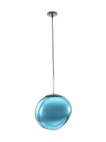 GLOBOSTAR® DIXAR 01467 Μοντέρνο Κρεμαστό Φωτιστικό Οροφής με Ντουί 1 x E27 AC 220-240V IP20 - Μπλε - Μ36 x Π36 x Υ45cm