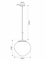 GLOBOSTAR® DIXAR 01467 Μοντέρνο Κρεμαστό Φωτιστικό Οροφής με Ντουί 1 x E27 AC 220-240V IP20 - Μπλε - Μ36 x Π36 x Υ45cm