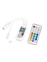 GLOBOSTAR® 73430 AURORA RGB+CCT Controller 5CH DC 12-24V 4A 100W Max IP20 - WiFi + RF 2.4GHz Ασύρματο Χειριστήριο - M5.5xΠ3xΥ2cm - 2 Χρόνια Εγγύηση