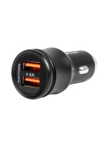 GLOBOSTAR® MATRIX GLB-106-0025 Τροφοδοτικό/Φορτιστής Αυτοκινήτου με 1 x USB 2.4A & 1 x USB-C 2.4A για Εύκαμπτη Κυλιόμενη Ψηφιακή Επιγραφή 12W AC 220-240V σε DC 5V IP20 - Μ6.6 x Π2.8 x Υ2.8cm - 2 Χρόνια Εγγύηση