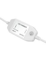 GLOBOSTAR® 73305 CORE Dimmer 1CH DC 12-24V 5A 120W Max IP20 - Rotary Dimming - Λευκό - M6.5xΠ3xΥ3.5cm - 2 Χρόνια Εγγύηση