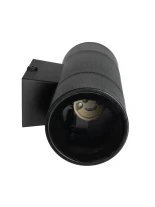 GLOBOSTAR® WALLY 77877 Μοντέρνο Φωτιστικό Τοίχου - Απλίκα με Ντουί 2 x GU10 AC 220-240V Αδιάβροχο IP65 - Μαύρο Ματ - Μ6.5 x Π11 x Υ18cm