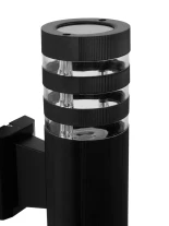 GLOBOSTAR® ORION 77887 Μοντέρνο Φωτιστικό Τοίχου - Απλίκα με Ντουί 2 x GU10 AC 220-240V Αδιάβροχο IP65 - Μαύρο Ματ - Μ9 x Π15 x Υ35.5cm