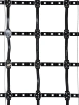 GloboStar® 90141 Digital Pixel Addressable Facade Soft Net Panel - Ψηφιακό Εύκαμπτο Δίχτυ Πάνελ Πρόσοψης Κτιρίων LED SMD 3535 75W/m2 100LED/m2 100PIXEL/m2 SPI/TTL Protocol IC UCS512B 4500lm/m2 120° DC 12V IP67 RGB - Μαύρο Σώμα - Μ100 x Π100 x Υ1.7cm