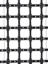 GloboStar® 90142 Digital Pixel Addressable Facade Soft Net Panel - Ψηφιακό Εύκαμπτο Δίχτυ Πάνελ Πρόσοψης Κτιρίων LED SMD 3535 192W/m2 256LED/m2 256PIXEL/m2 SPI/TTL Protocol IC UCS512B 11520lm/m2 120° DC 12V IP67 RGB - Μαύρο Σώμα - Μ100 x Π100 x Υ1.7cm