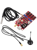 GloboStar® 90388 Ασύρματος Controller WiFi TF-A6UW-4 με Είσοδο USB και Αισθητήρα Θερμοκρασίας με 4 Εξόδους HUB για Μονόχρωμη Κυλιόμενη Πινακίδα LED