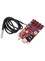 GloboStar® 90388 Ασύρματος Controller WiFi TF-A6UW-4 με Είσοδο USB και Αισθητήρα Θερμοκρασίας με 4 Εξόδους HUB για Μονόχρωμη Κυλιόμενη Πινακίδα LED