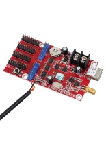 GloboStar® 90388 Ασύρματος Controller WiFi TF-A6UW-4 με Είσοδο USB και Αισθητήρα Θερμοκρασίας με 4 Εξόδους HUB για Μονόχρωμη Κυλιόμενη Πινακίδα LED