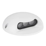 GLOBOSTAR® STEPLUNA 90621 Φωτιστικό Σκαλοπατιού / Διαδρόμου LED 6W 510lm 10° DC 24V Αδιάβροχο IP65 Πολύχρωμο RGB Dimmable DMX512 - Bridgelux SMD Chip - Λευκό Ματ - Μ12 x Π12 x Υ3cm - 3 Χρόνια Εγγύηση