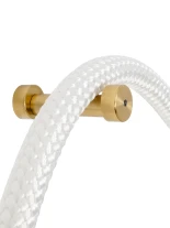 kelvo® LASSO KLV-101-0506 Φωτιστικό Τοίχου / Απλίκα LED 32W 3200lm 360° AC 220-240V IP20 Ρυθμιζόμενο Λευκό CCT με Διακόπτη στο Driver 2700K/4500K/6000K Triac Dimmable - Lumileds SMD Chip & ENEC/TÜV Driver - Σατινέ Χρυσό Βούρτσας - Μ120 x Π8 x Υ35cm - 5 Χρ