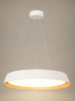 kelvo® LUMORA KLV-101-0583 Κρεμαστό Φωτιστικό Οροφής LED 36W 3600lm 120° AC 220-240V IP20 Ρυθμιζόμενο Λευκό CCT με Διακόπτη στο Driver 2700K/4500K/6000K Triac Dimmable - Lumileds SMD Chip & ENEC/TÜV Driver - Λευκό Ματ & Εφέ Ξύλου - Μ53 x Π53 x Υ7cm - 5 Χρ