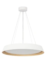 kelvo® LUMORA KLV-101-0583 Κρεμαστό Φωτιστικό Οροφής LED 36W 3600lm 120° AC 220-240V IP20 Ρυθμιζόμενο Λευκό CCT με Διακόπτη στο Driver 2700K/4500K/6000K Triac Dimmable - Lumileds SMD Chip & ENEC/TÜV Driver - Λευκό Ματ & Εφέ Ξύλου - Μ53 x Π53 x Υ7cm - 5 Χρ