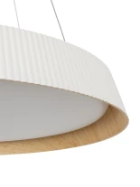 kelvo® LUMORA KLV-101-0583 Κρεμαστό Φωτιστικό Οροφής LED 36W 3600lm 120° AC 220-240V IP20 Ρυθμιζόμενο Λευκό CCT με Διακόπτη στο Driver 2700K/4500K/6000K Triac Dimmable - Lumileds SMD Chip & ENEC/TÜV Driver - Λευκό Ματ & Εφέ Ξύλου - Μ53 x Π53 x Υ7cm - 5 Χρ
