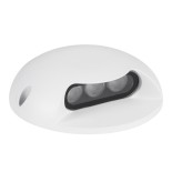 GLOBOSTAR® STEPLUNA 90619 Φωτιστικό Σκαλοπατιού / Διαδρόμου LED 3W 330lm 10° DC 24V Αδιάβροχο IP65 Θερμό Λευκό 2700K Dimmable - Bridgelux SMD Chip - Λευκό Ματ - Μ12 x Π12 x Υ3cm - 3 Χρόνια Εγγύηση