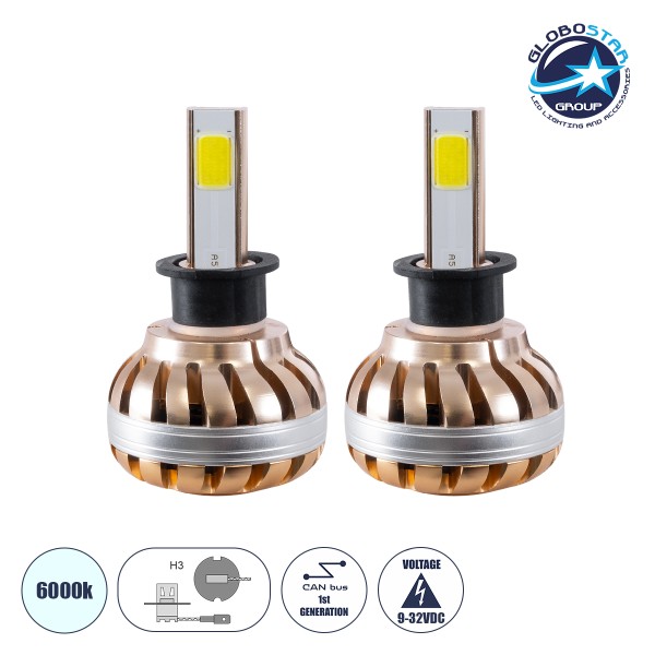 LED HID KIT H3 45 Watt 3600 Lumen 9-32 Volt DC 6000k GloboStar 99701