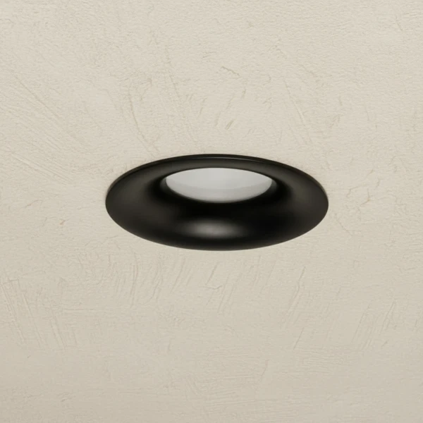 kelvo® LAMDA KLV-101-0044 Χωνευτό Φωτιστικό Downlight Σποτ Μπάνιου για Λάμπα MR16 με Ντουί GU10 AC 220-240V Αδιάβροχο IP65 - Μαύρο Ματ - Μ8.5 x Π8.5 x Υ3.5cm / Q7.5cm