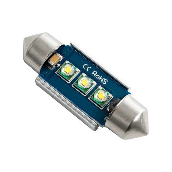 GloboStar® C5W 81325 Λάμπα Αυτοκίνητου 36mm FESTOON  3rd Generation Can-Bus Extreme Series LED 3 CREE XPE 2.05W 260lm 120° DC 12V IP20 Ψυχρό Λευκό 6000K