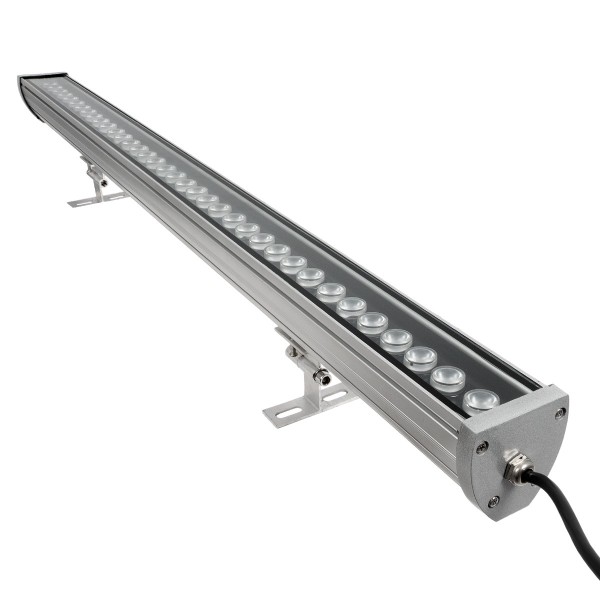 GLOBOSTAR® WASHERMOZA 999-0267 Μπάρα Φωτισμού Wall Washer LED 72W 6120lm 10-30° DC 24V Αδιάβροχο IP66 Πολύχρωμο RGB Dimmable - Bridgelux SMD Chip - Γκρι Ανθρακί - Μ100 x Π5 x Υ4cm - 3 Χρόνια Εγγύηση