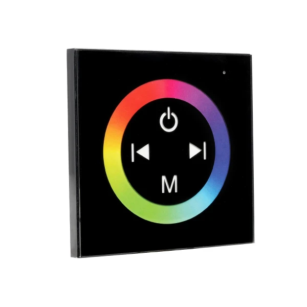 LED RGB Controller Μαύρο Τοίχου Αφής 12v (144w) - 24v (288w) DC GloboStar 77409