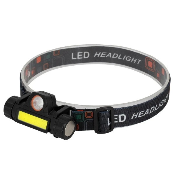 GLOBOSTAR® HEADLAMP 79064 Φακός Κεφαλής LED 25W 2500lm 15~120° DC 5V με USB-C με Επαναφορτιζόμενη Μπαταρία Li-ion 3.7V 1x14500 400mAh Αδιάβροχο IP54 Ψυχρό Λευκό 6000K - CREE XML2-T6 & COB Chip - Μ8.2 x Π2.5 x Υ4cm - 1 Χρόνο Εγγύηση