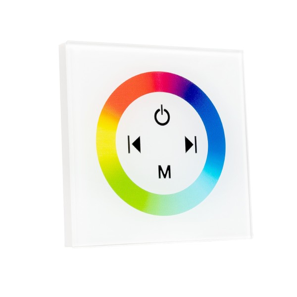LED RGB Controller Λευκό Τοίχου Αφής 12v (144w) - 24v (288w) DC GloboStar 77419